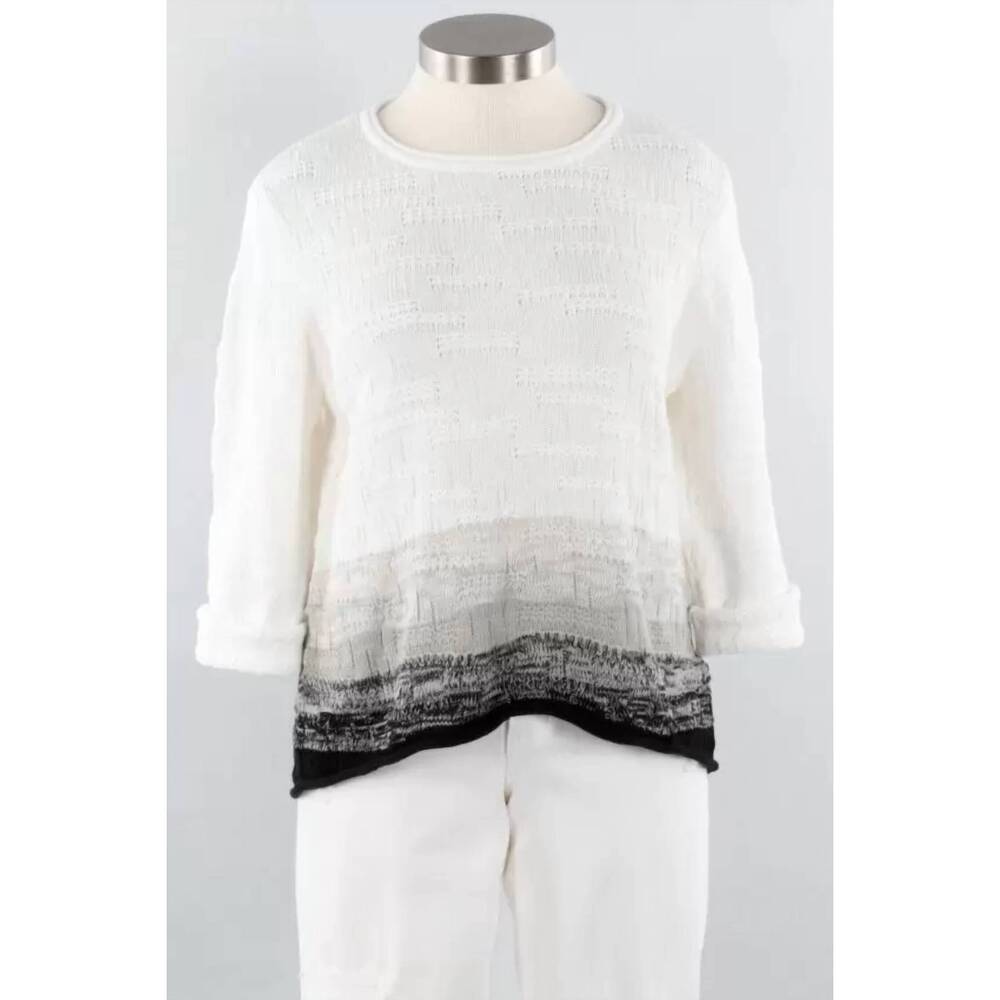 NEW LIV BY HABITAT ombre mixed stitch pullover sweater in sand